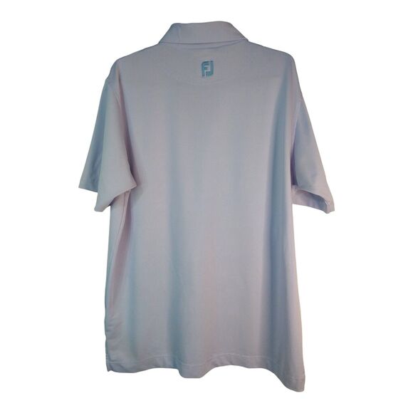 FootJoy FJ Polo Shirt Men’s Large Blue Heathered Golf Performance Short Sleeve - Picture 3 of 7